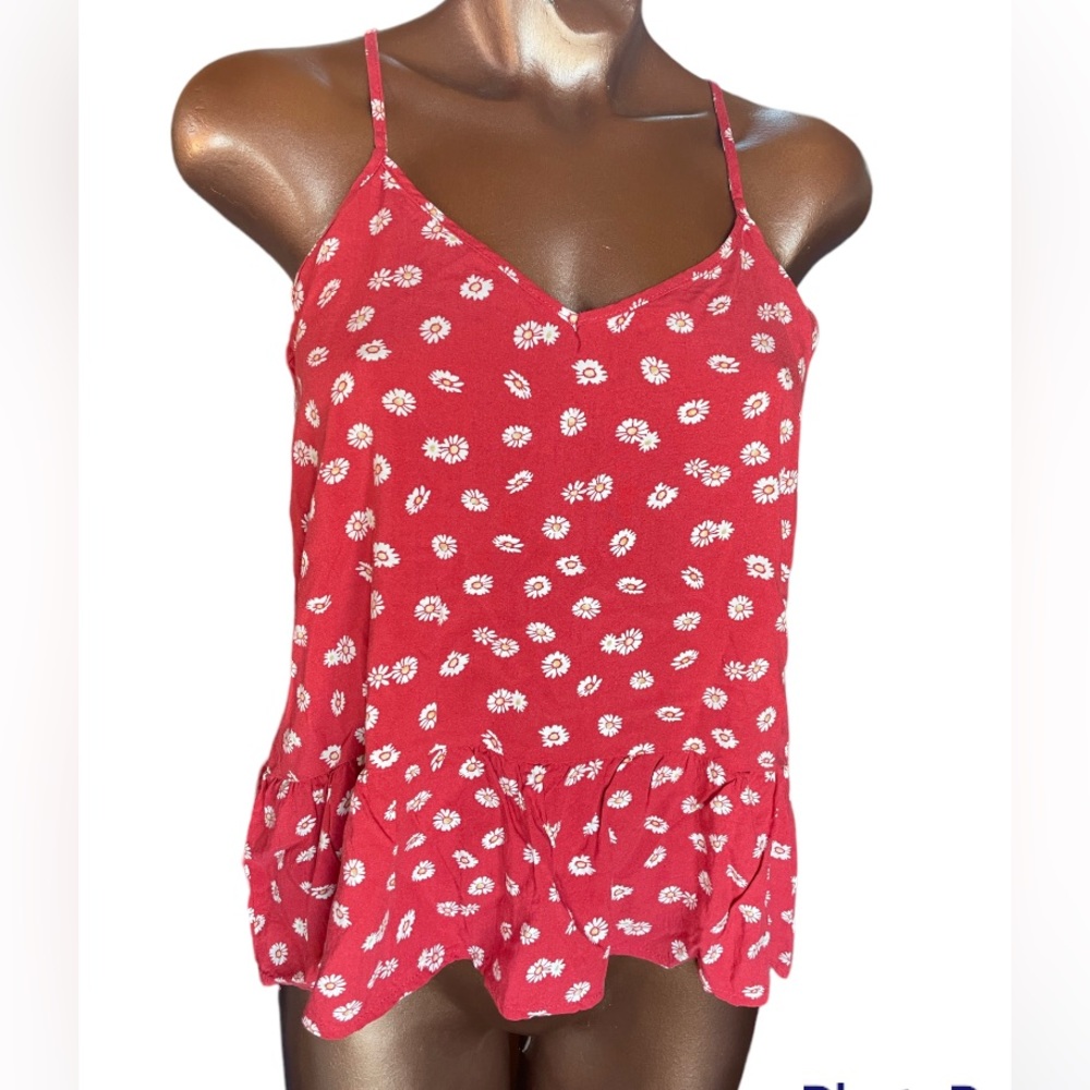 Racerback Floral Peplum Top